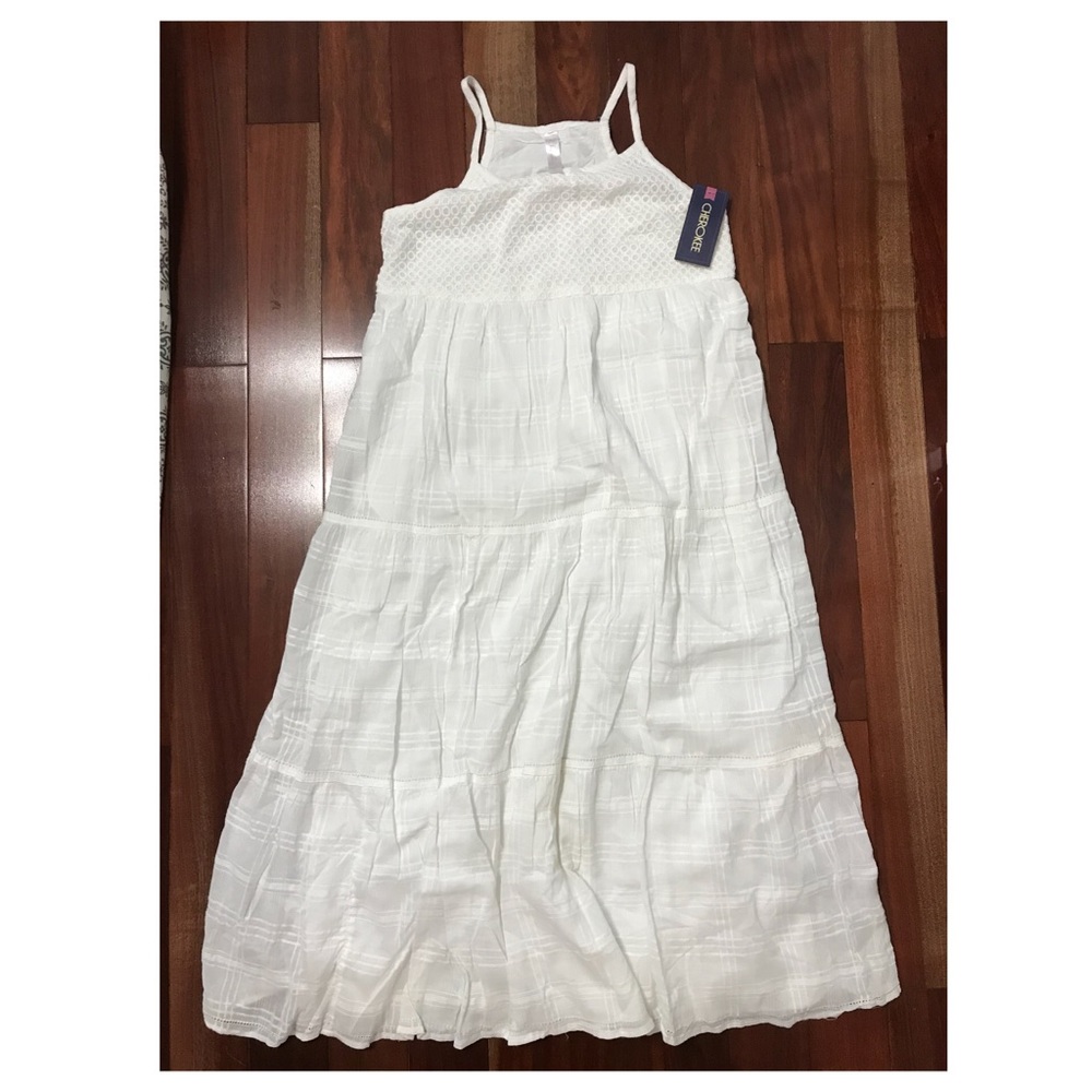 NWT Cherokee big girl maxi dress XL white